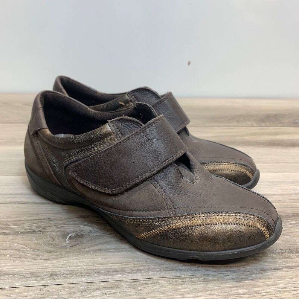 Ecco Women’s US Size 6 US‎ 5 Brown Leather Comfort Shoes Hook & Loop